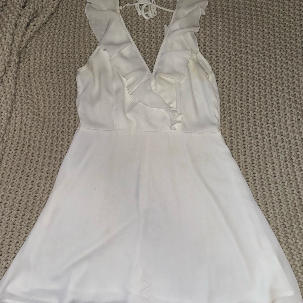 Altar'd State White Dress with Ruffles